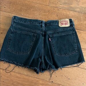 Levi's Black Jean Shorts Classic Cut-Off Style